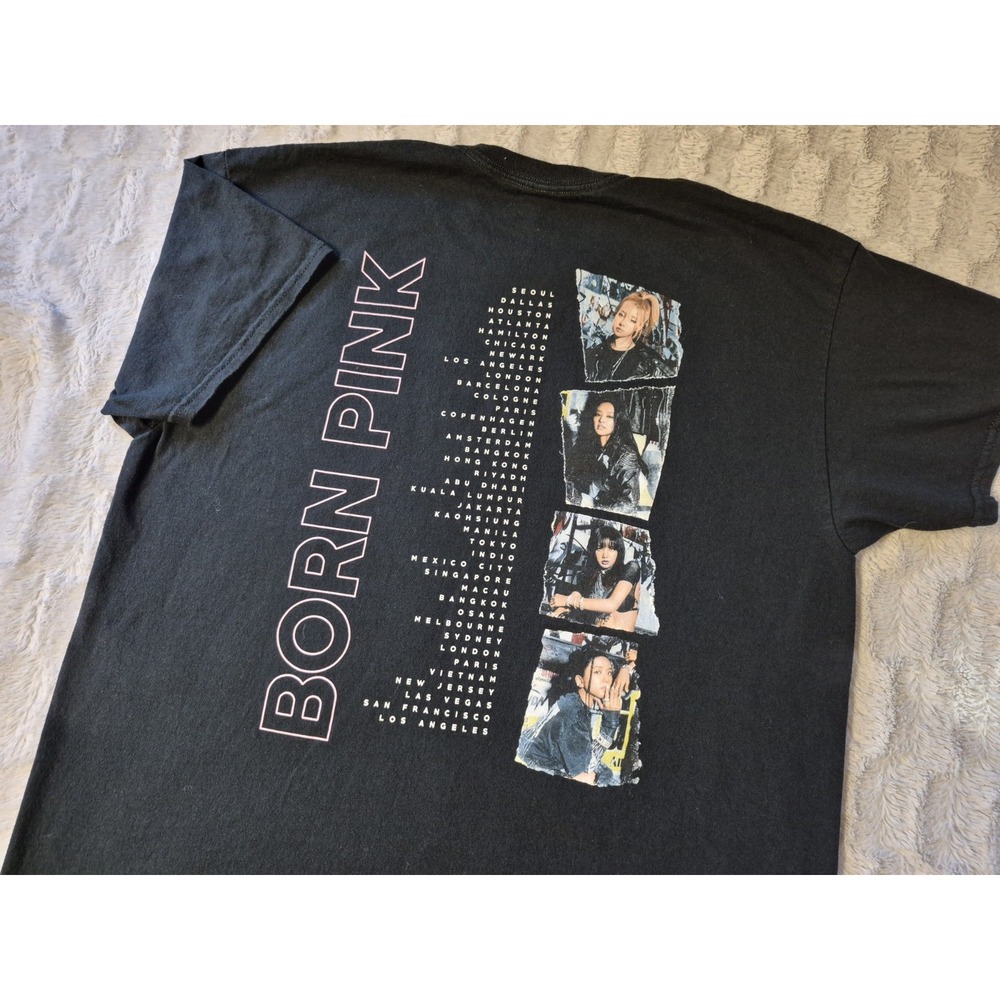Blackpink 2023 Born Pink Concert Tour T-Shirt K-Pop Official Tee Adult Size XL